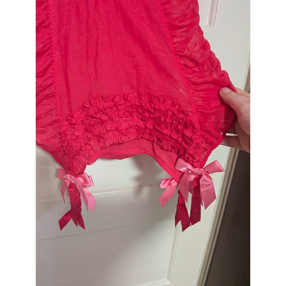 2011 Victoria's Secret Sexy Little Things Pink Babydoll Garter Corset 36D - Picture 9 of 11